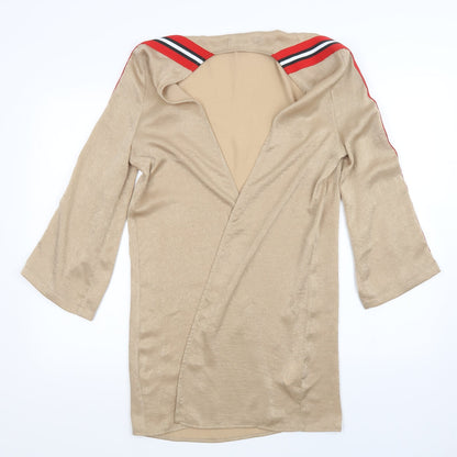 Womens UK Size 8 ravi famous Gold Cardigan Jumper