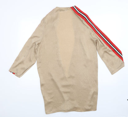 Womens UK Size 8 ravi famous Gold Cardigan Jumper