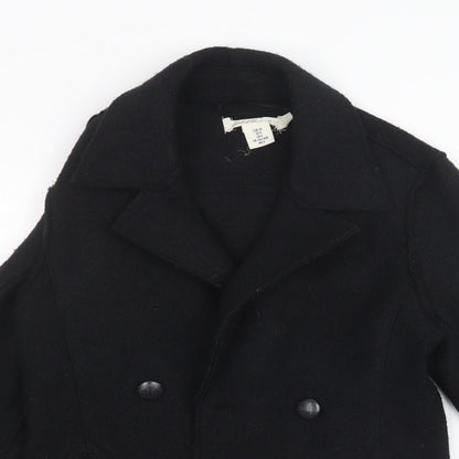 L.O.G.G Womens Black   Overcoat Coat Size 6