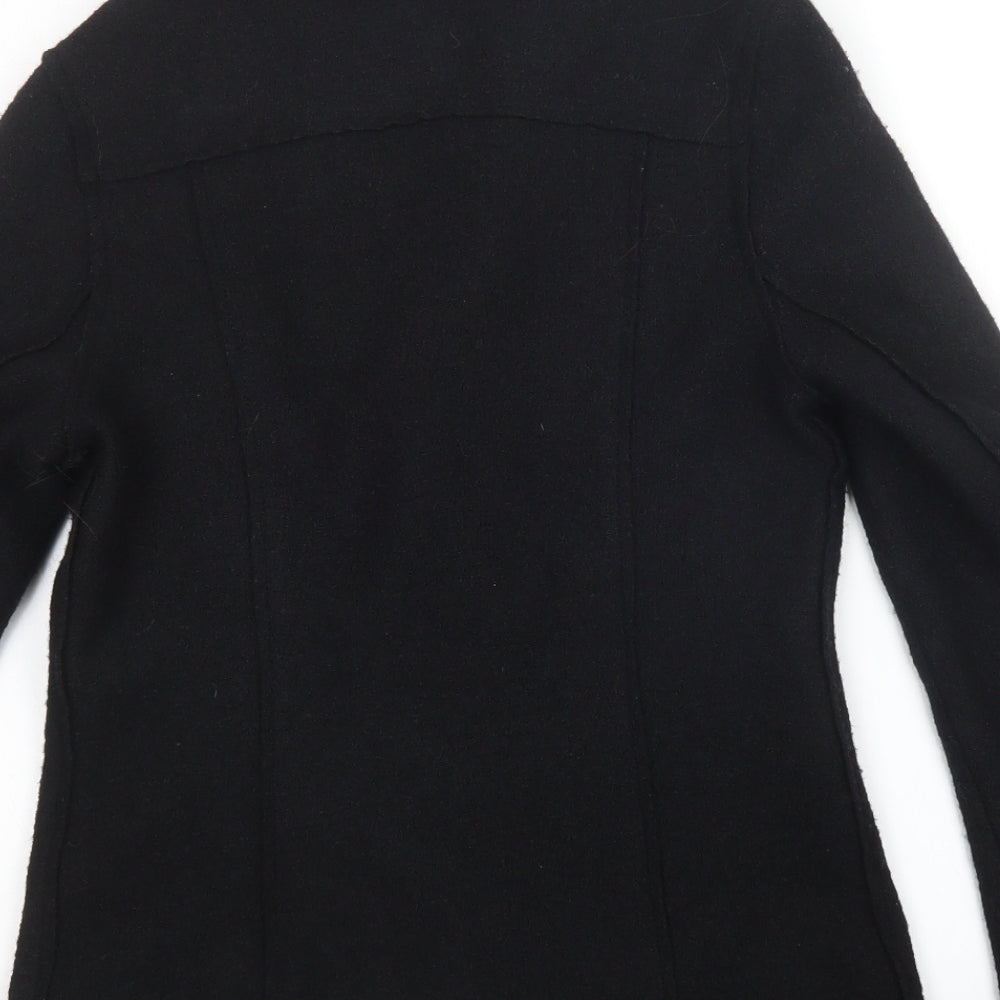 L.O.G.G Womens Black   Overcoat Coat Size 6