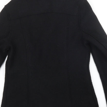 L.O.G.G Womens Black   Overcoat Coat Size 6