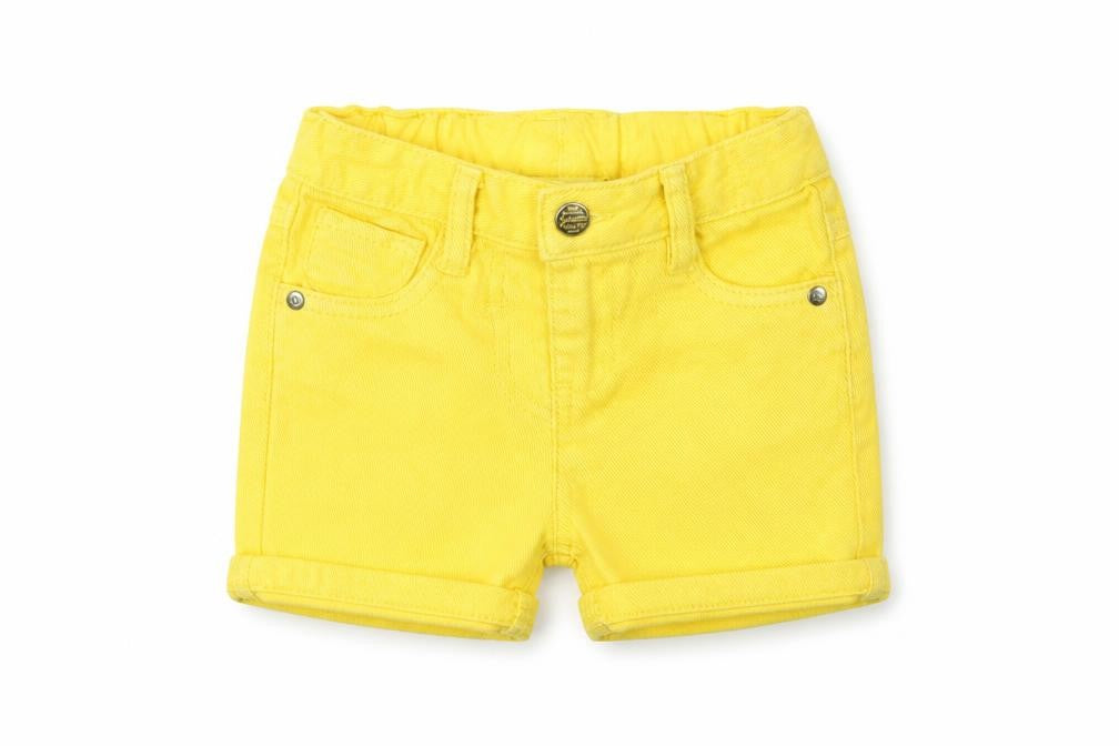Front view of F&F girls’ yellow jeans, size 12-18, months