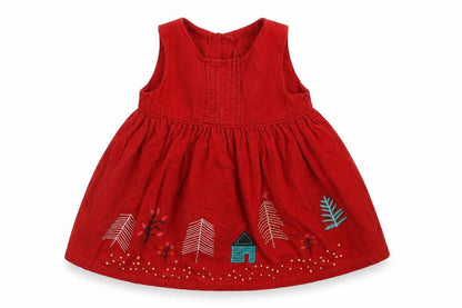 M&S Girls Red   A-Line  Size 3-6 Months