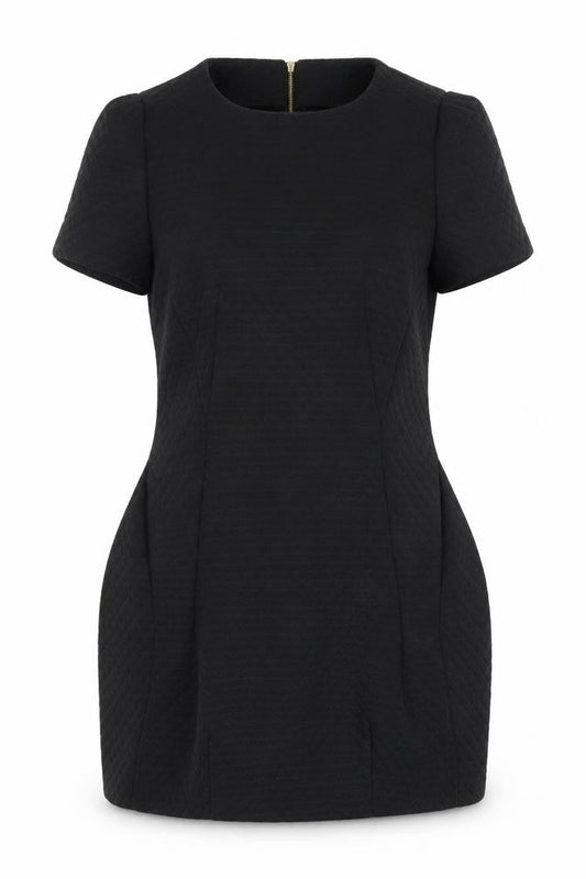 Womens UK Size 8 ribbon Black Tunic Jumper