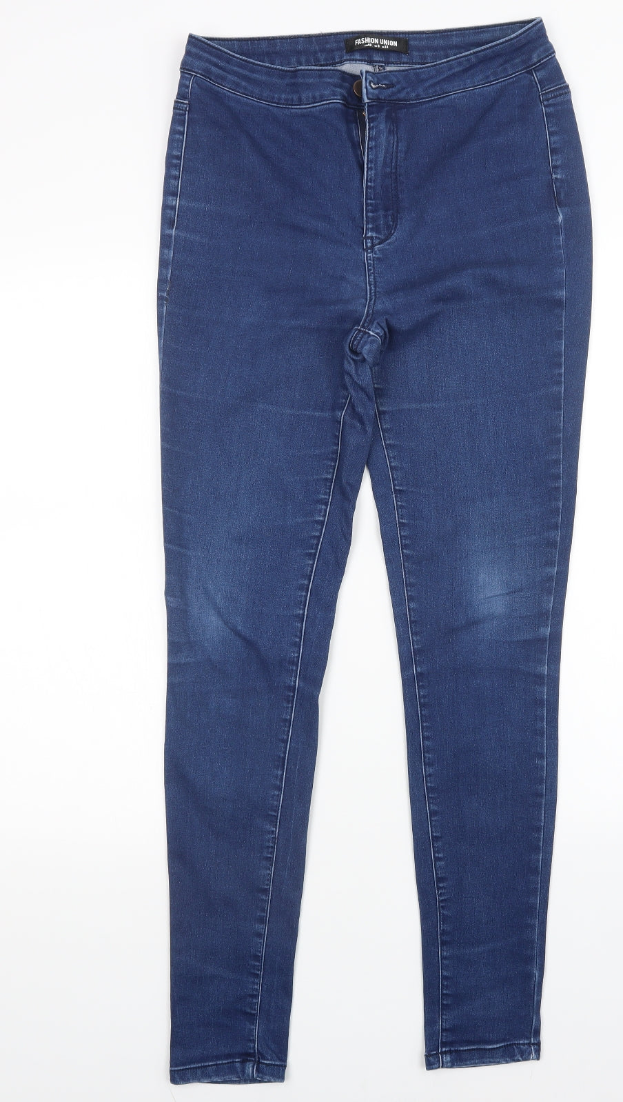 Womens UK Size 12 Fashion Union Regular Fit Skinny Blue Jeans