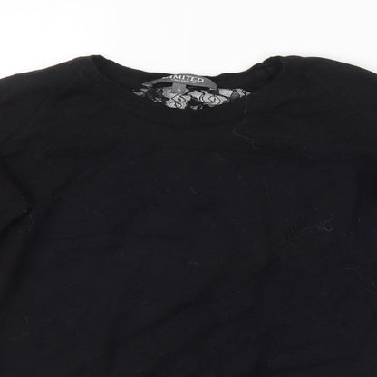 LIMITED COLLECTION Womens Black Floral  Pullover Jumper Size 14