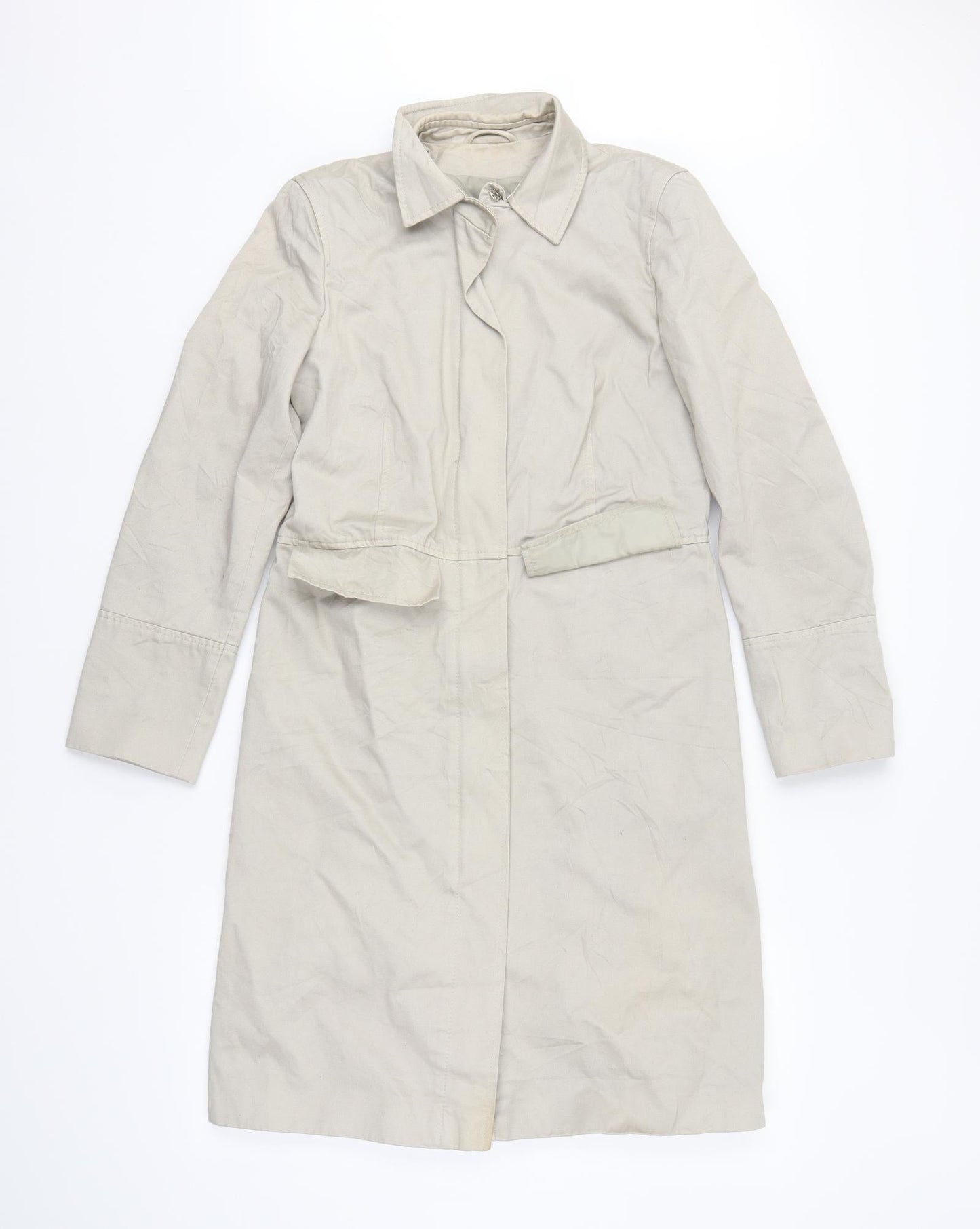 Womens UK Size  Preworn Green Trench Coat