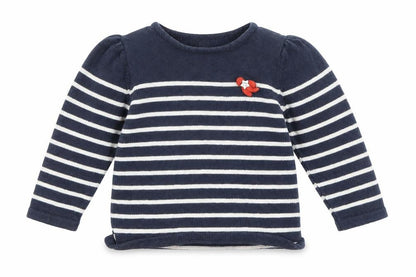 Vertbaudet Baby Blue Spotted  Pullover Jumper Size 9-12 Months