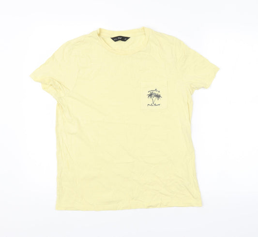 F&F Womens Yellow   Basic T-Shirt Size 10