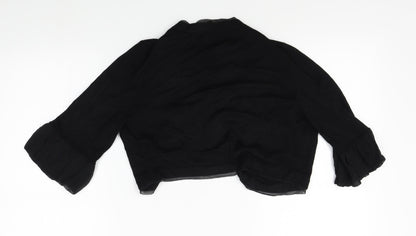 Coast Womens Black   Wrap Jumper Size M  - cropped