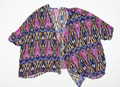bahimi Womens Purple Fair Isle  Shrug Jumper Size S