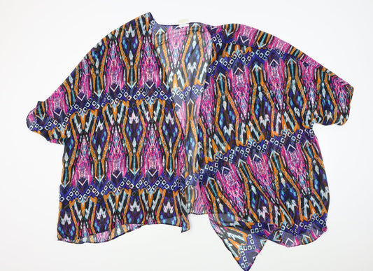 bahimi Womens Purple Fair Isle  Shrug Jumper Size S