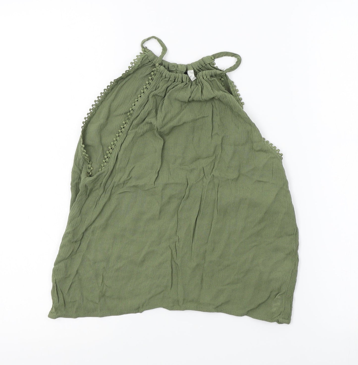 Womens UK Size 6 H&M Green Basic Tank