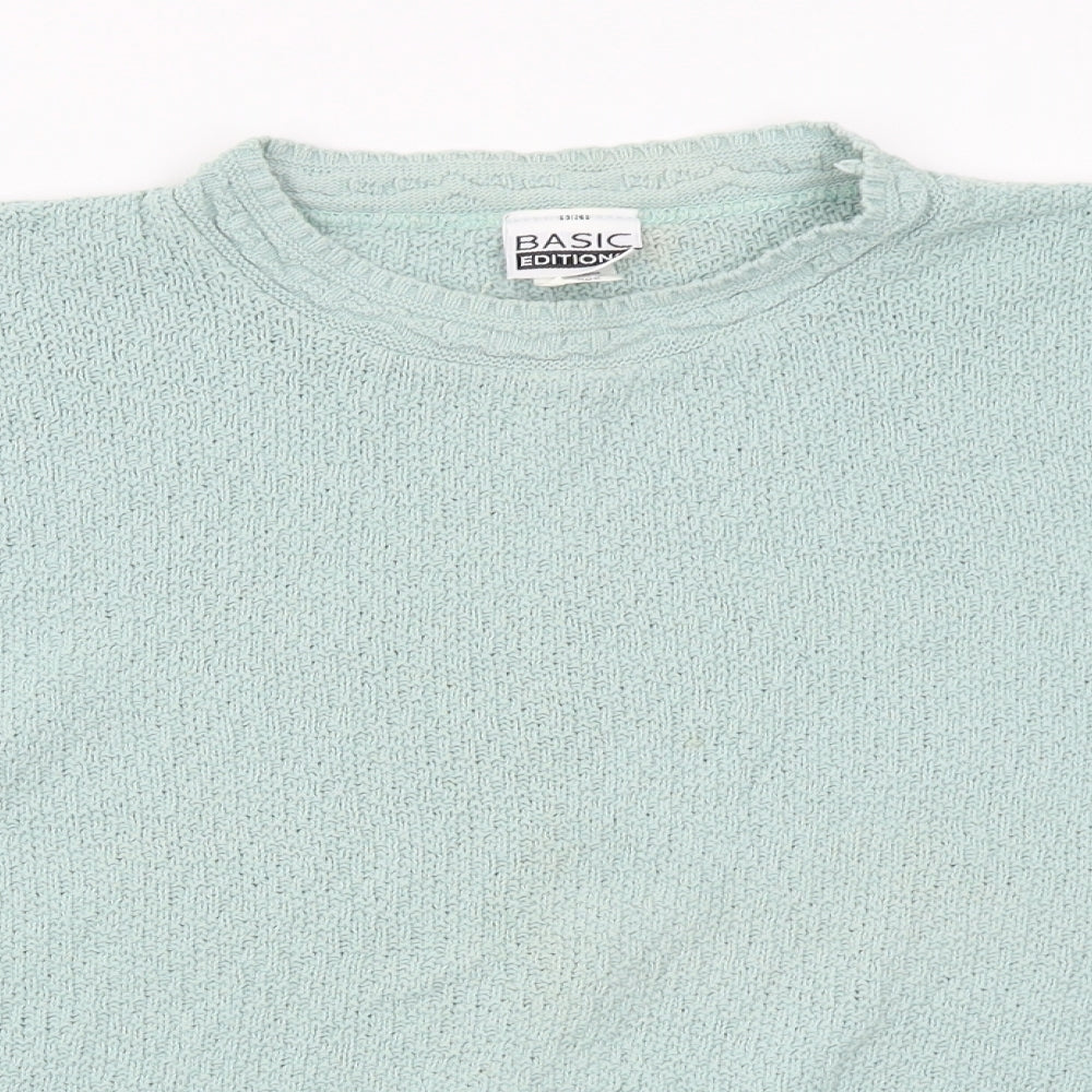 Basic Collections Womens Green   Pullover Jumper Size L