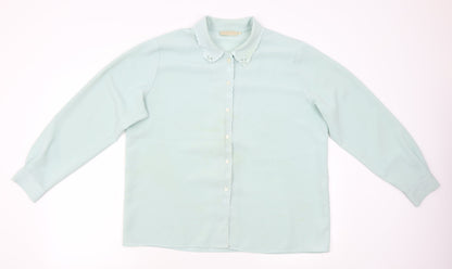 EWM Womens Green   Basic Button-Up Size 18