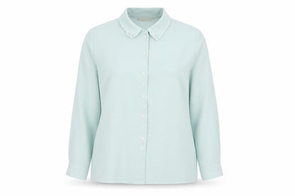Womens UK Size 18 EWM Green Basic Button-Up