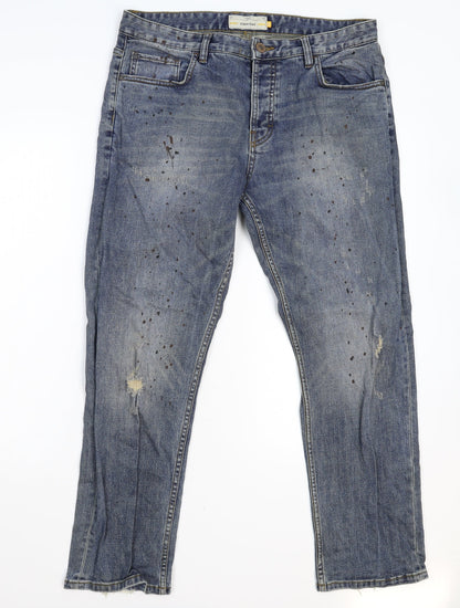 Mens UK Size 34 NEXT Regular Fit Straight Blue Jeans