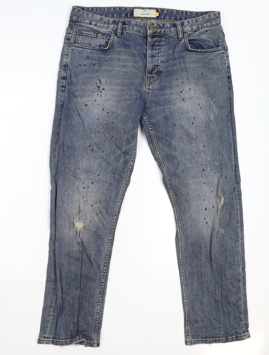 NEXT Mens Blue  Denim Straight Jeans Size 34 L28 in