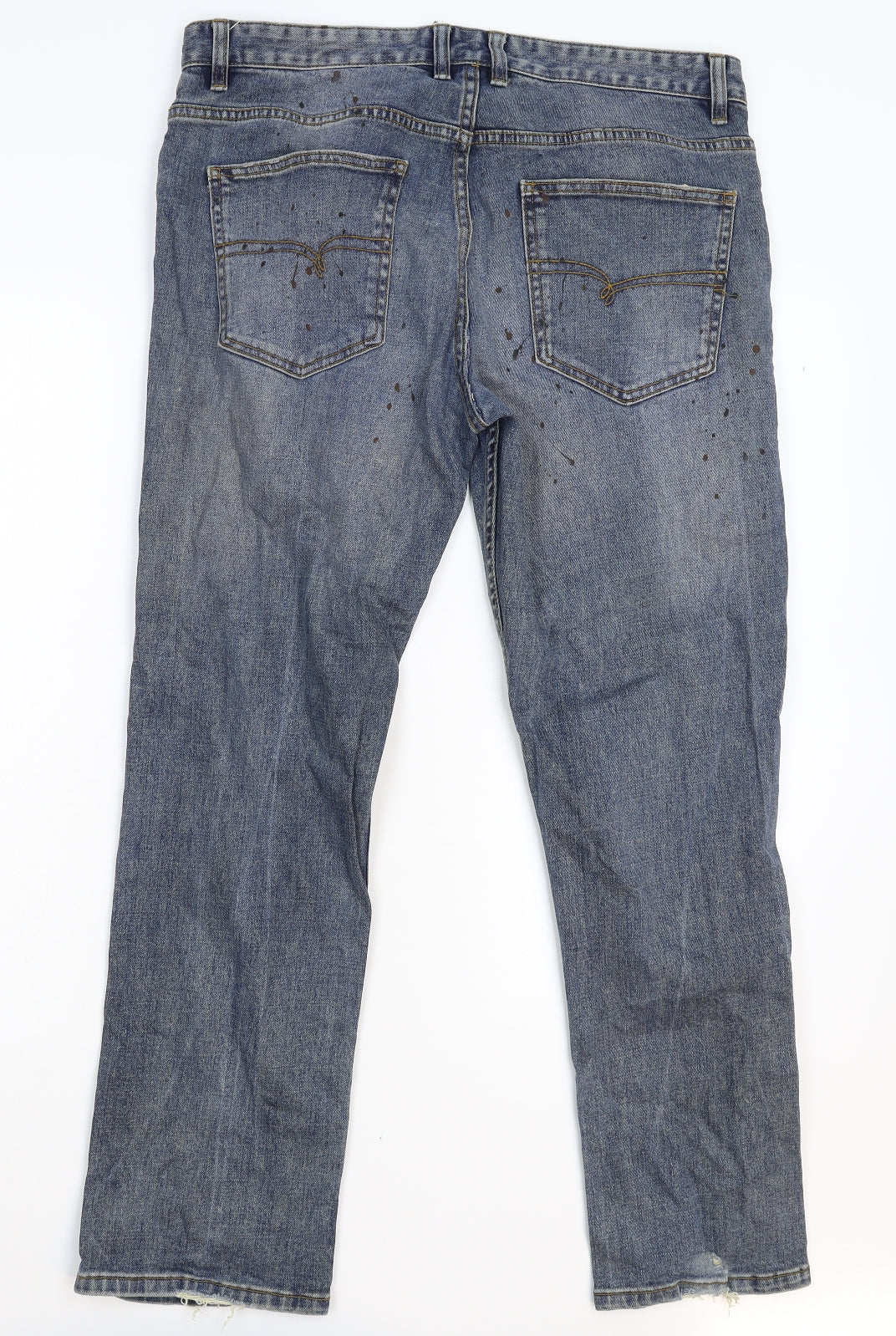 Mens UK Size 34 NEXT Regular Fit Straight Blue Jeans
