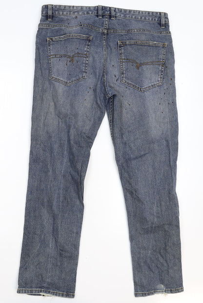 Mens UK Size 34 NEXT Regular Fit Straight Blue Jeans