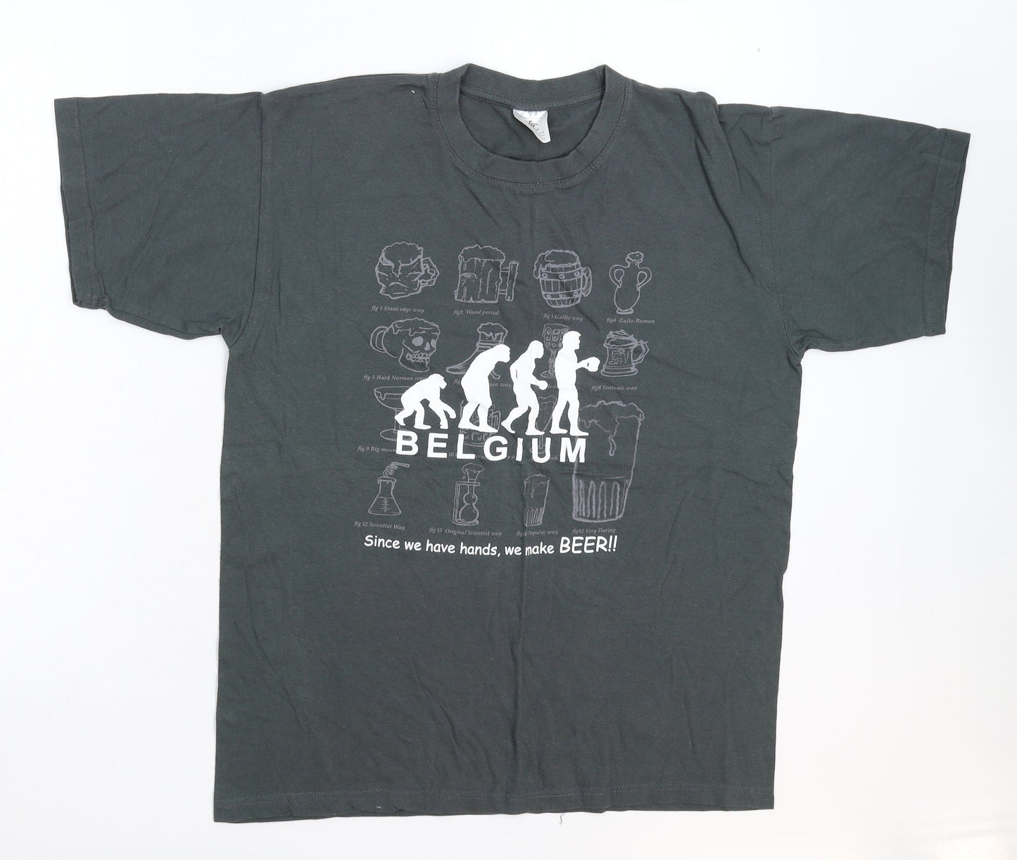 Mens UK Size S BC Collection Grey  T-Shirt