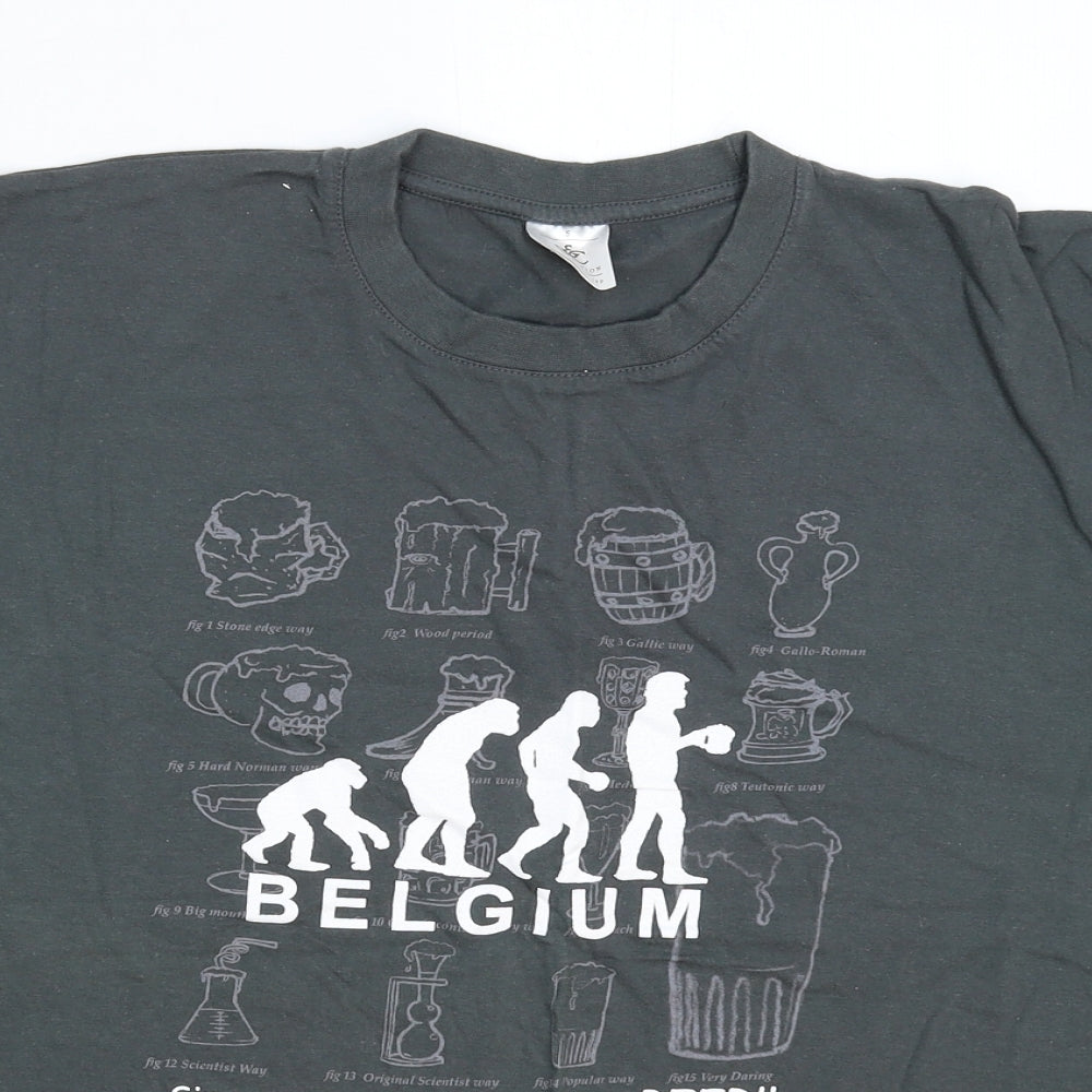 Mens UK Size S BC Collection Grey  T-Shirt