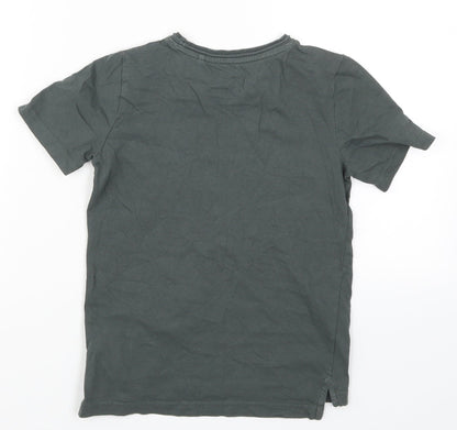TU Boys Green   Basic T-Shirt Size 6 Years  - Skulls