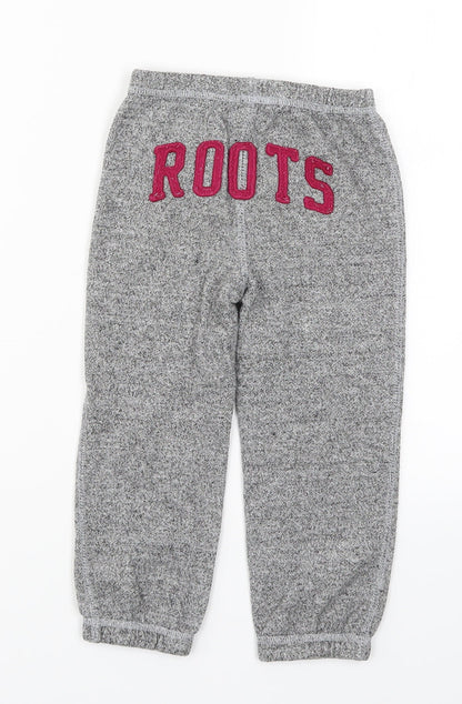 Roots Girls Grey   Sweatpants Trousers Size 3 Years