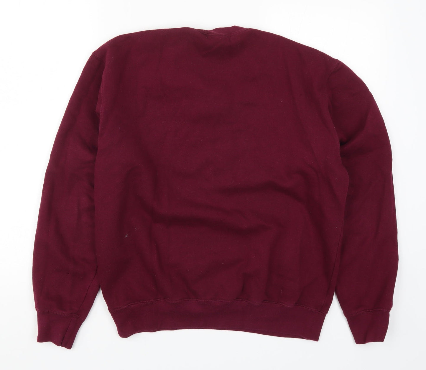 Famona Mens Red   Pullover Sweatshirt Size S  - Triangle Burgundy