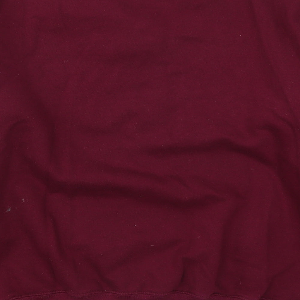 Famona Mens Red   Pullover Sweatshirt Size S  - Triangle Burgundy