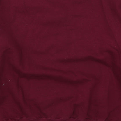 Famona Mens Red   Pullover Sweatshirt Size S  - Triangle Burgundy