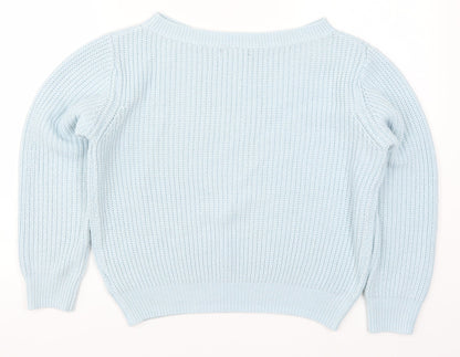 SheIn Womens Blue  Knit Pullover Jumper Size S