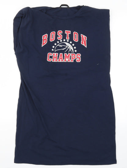 SheIn Womens Blue   Basic Tank Size L  - Boston Champs