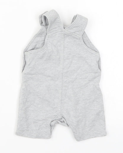 George Baby Grey   Dungaree One-Piece Size 0-3 Months  - Hero