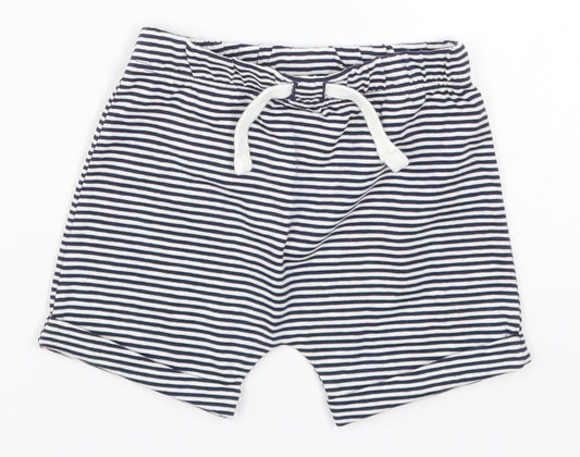 TU Baby Blue Striped  Cropped Trousers Size 3-6 Months