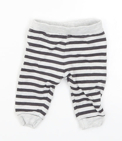 F&F Baby Grey Striped  Sweatpants Trousers Size 3-6 Months