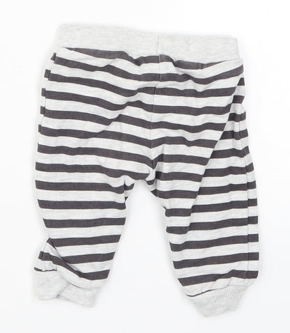 F&F Baby Grey Striped  Sweatpants Trousers Size 3-6 Months