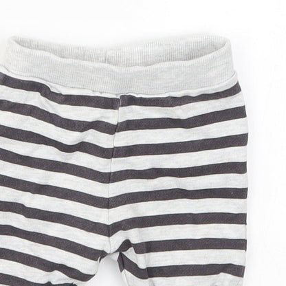F&F Baby Grey Striped  Sweatpants Trousers Size 3-6 Months