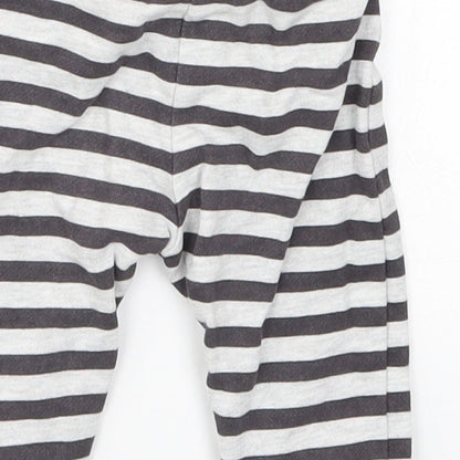 F&F Baby Grey Striped  Sweatpants Trousers Size 3-6 Months