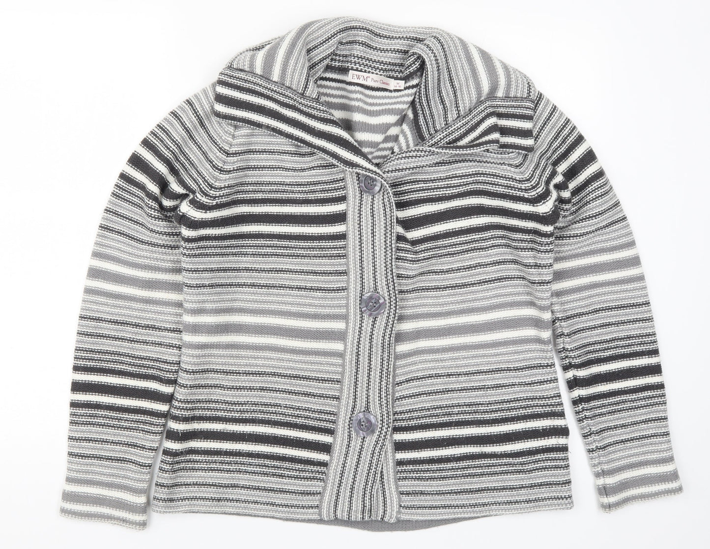 Womens UK Size 14 EWM Grey Cardigan Jumper