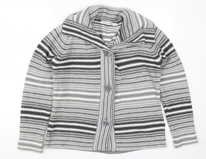 Womens UK Size 14 EWM Grey Cardigan Jumper