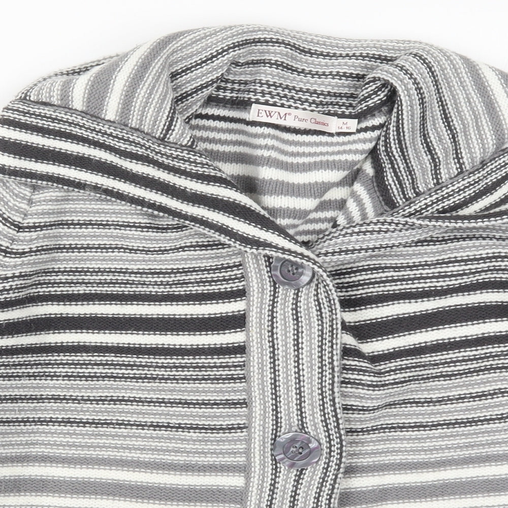 Womens UK Size 14 EWM Grey Cardigan Jumper