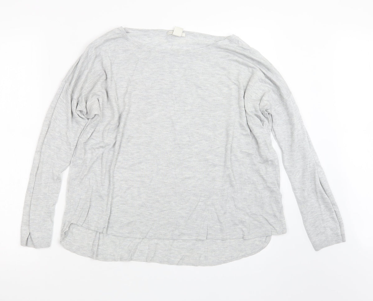 Womens UK Size L H&M Grey Pullover Jumper