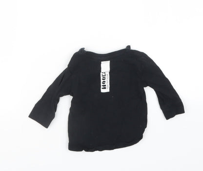 MOOKS Boys Black   Basic T-Shirt Size 3-6 Months