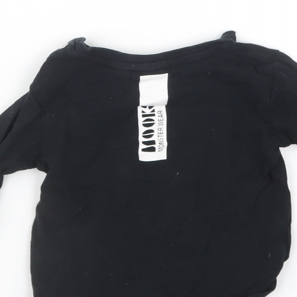 MOOKS Boys Black   Basic T-Shirt Size 3-6 Months