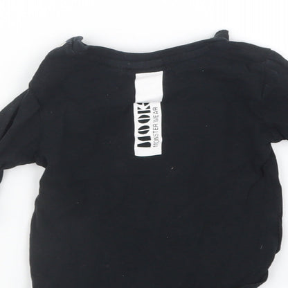 MOOKS Boys Black   Basic T-Shirt Size 3-6 Months