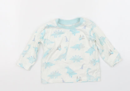 George Boys Blue Geometric  Basic T-Shirt Size 3-6 Months
