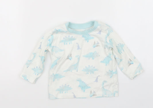 George Boys Blue Geometric  Basic T-Shirt Size 3-6 Months