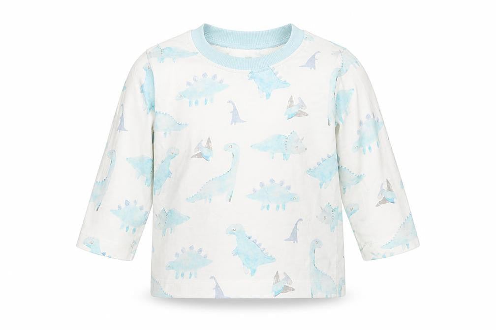 George Boys Blue Geometric  Basic T-Shirt Size 3-6 Months