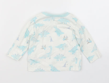 George Boys Blue Geometric  Basic T-Shirt Size 3-6 Months